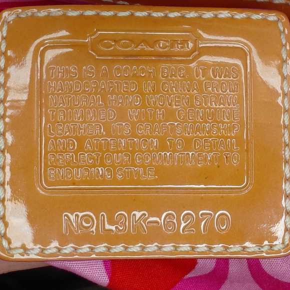 Coach Butterfly Wicker Straw Tote Vintage - Picture 7 of 12